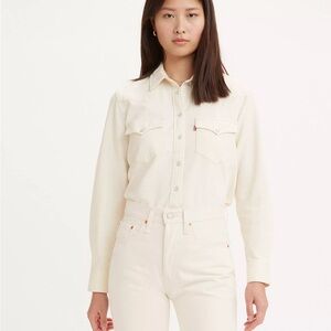 Levi's Cream High Rise Jeans